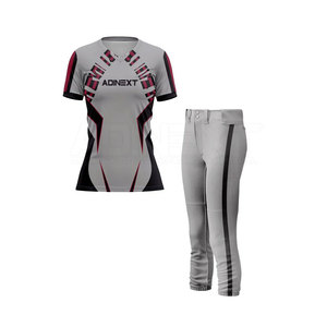 Venta Directa de Fábrica, Uniforme de Softbol Transpirable de Manga Corta para Mujer Adulta, 100% Poliéster, Ropa Deportiva de Nuevo Estilo - Product Image 1