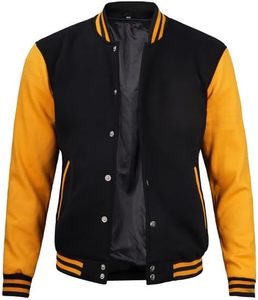 เสื้อแจ็คเก็ตเบสบอลแบบ Letterman Bomber Varsity สำหรับผู้ชาย ผ้าฝ้ายฟลีซ 100% คุณภาพพรีเมียม สำหรับฤดูหนาวและกีฬา - Product Image 2