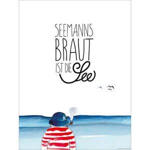 Impresión artística sobre papel de "La prometida del marinero es el mar" - Product Image 3