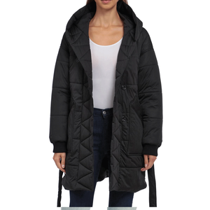 2025 nouveauté femmes bouffante longue veste pour vêtements de rue haut tendance produits manches longues à capuche doudoune pour les femmes - Product Image 1