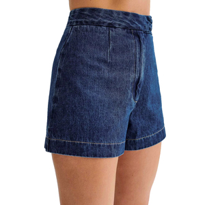 Ensemble d'été 2 pièces pour femme : Haut en jean délavé décontracté sans manches et short taille haute, en tissu respirant et écologique - Product Image 5