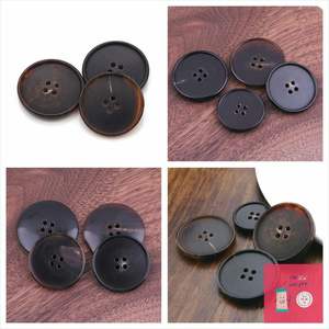 Custom Black & Brown 15mm 20mm Real Touch Handmade Animal Style Natural Genuine <b>Blazer</b> Horn <b>Button</b> for Suit - Product Image 1