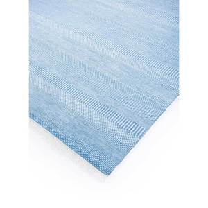 Kairos Blue Hand Knotted Wool Viscose <b>Rug</b> Skwv-26 Striped Rectangular Hallway for Home Living Handmade Patchwork Abstract Design - Product Image 2