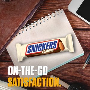 SNICKERS Candy Almond Milk Chocolate <b>Bars</b> Bulk Pack, 1.76 oz <b>Bars</b> (Pack of 24) - Product Image 3