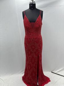 Elegante vestido de noche de satén con cuello escotado vestido de cóctel hasta el suelo con estampado de moda y elegante - Product Image 5