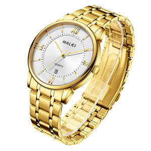 STAR RUDDER 566ML Day Calendar <strong>Wrist</strong> <strong>Watch</strong> for Women,men Classic Stainless Steel Gold Dial <strong>Wrist</strong> <strong>Watch</strong>,<strong>couple</strong> Quartz <strong>Watch</strong> <strong>Set</strong> - Product Image 2