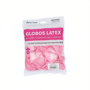 Palloncini in lattice Party Love 30 cm rosa metallizzato, confezione da 50 pezzi, decorativi - Product Image 2