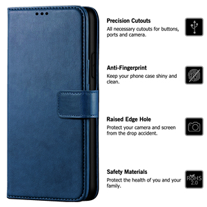 เคสหนังฝาพับมีแม่เหล็กแบบเรียบมีกระเป๋าเงินเคสโทรศัพท์มือถือสำหรับรุ่น Samsung - Product Image 3