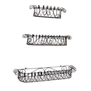 Support de pot de fleurs en fer forgé noir décoratif fantaisie pour balcon, support de pot suspendu en métal, support de pot de fenêtre, vente - Product Image 6