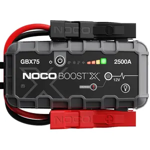 NOCO Boost X GBX75 2500A 12V נייד אולטרה בטוח ליתיום מתנע קפיצה, חבילת בוסטר לסוללה לרכב, מטען USB-C Powerbank