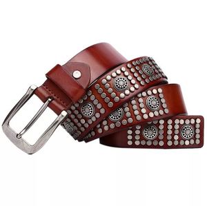 Boucle ardillon en alliage de peau de vache de qualité supérieure ceinture en cuir pour hommes de haute qualité Style Hip Hop respirant léger - Product Image 2