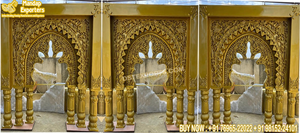 Trendy Rajwada Theme Window <b>Frames</b> Classy Grand <b>Wedding</b> Stage Backdrop Stylish Window <b>Frames</b> for <b>Wedding</b> Decorations - Product Image 2