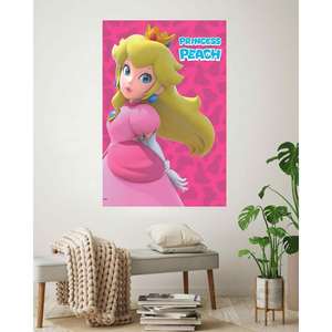 Póster con Marco Metálico de Super Mario, Princesa Peach en Color Negro - Product Image 3