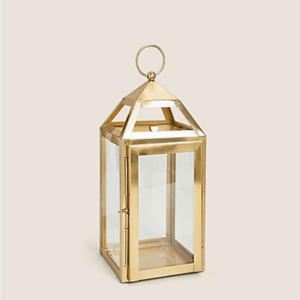 โคมไฟโลหะตั้งพื้นสำหรับเทศกาลคริสต์มาสสีเงินและสีทองขนาดมินิใช้ตกแต่งสวนที่วางเทียน - Product Image 5