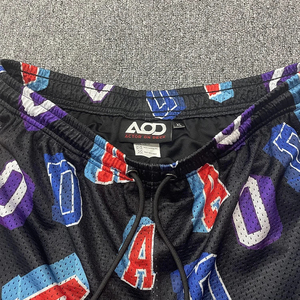 Shorts en maille décontractés unisexes personnalisés, tendance 2026, avec cordon de serrage, motif uni, taille mi-haute, sublimation - Product Image 4