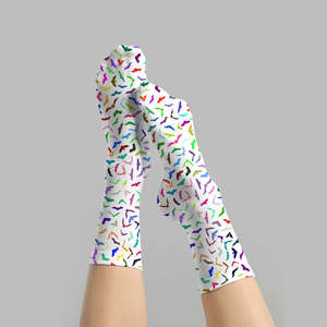 Calcetines de impresión Digital 3D personalizados de alta calidad para mujer, transpirables, sublimados, longitud de tripulación, temporada de otoño 2025 - Product Image 1