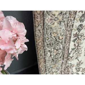 Vintage Turkish Rug, 5.4x8.6 ft Rug, <b>Brown</b> Gray Plants & trees <b>Wool</b> Rug - Product Image 4