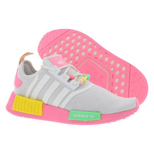 Chaussures Adidas NMD_R1 GS pour filles Couleur : Blanc/Rose/Jaune 100% authentiques - Product Image 5