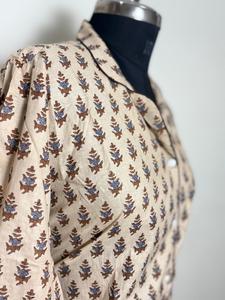 Ikat เสื้อเชิ้ตแขนยาวพิมพ์ลายสำหรับผู้หญิง, เสื้อผ้าคอตตอนประดับลูกไม้ทำมือสไตล์โบฮีเมียน - Product Image 3