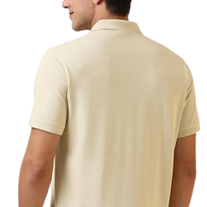 เสื้อโปโลผู้ชายสีเบจผ้าฝ้ายเนื้อนุ่มแขนสั้นลำลองแฟชั่นทันสมัยสำหรับฤดูร้อนสวมใส่สบายมีสไตล์ใส่ได้ทุกวันระบายอากาศได้ดีทันสมัย - Product Image 6