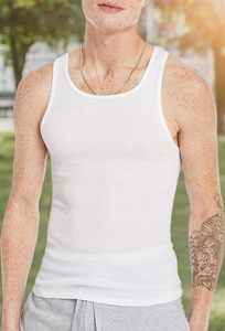 Débardeurs en coton léger côtelé pour hommes, anti-humidité, 75% coton, 25% polyester - Product Image 4