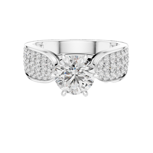 Anillo de Diamante de Laboratorio con Corte Redondo de 1.53 CT para Mujer, VVS-VS EF CVD, Oro de 18K, 14K, 10K y Plata 925, Oro Rosa, Amarillo y Blanco - Product Image 3
