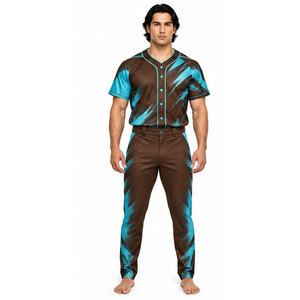 Ensemble de vêtements de baseball en tissu résistant, maillot et pantalon, uniforme de baseball durable, uniforme de baseball à coutures robustes, uniforme de baseball longue durée - Product Image 1