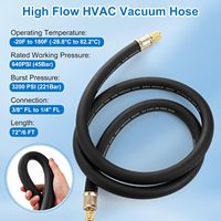 Manguera de Carga para HVAC de 3/8 Pulgadas, Presión de Trabajo de 600 PSI, Presión de Ruptura de 3000 PSI, Manguera de Vacío para Refrigerante