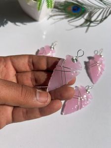 New Trendy Natural Crystal Folk Art Pendant Necklace Hand Carved Silver <b>Wire</b> Wrapped Rose Quartz Arrowhead Feng Stone Crafts - Product Image 5