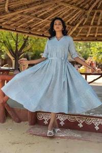 Indian handmade cotton lining travel and office wear <b>dress</b> personalized bride wedding gift <b>dress</b> summer wear beach cover <b>dress</b> - Product Image 4
