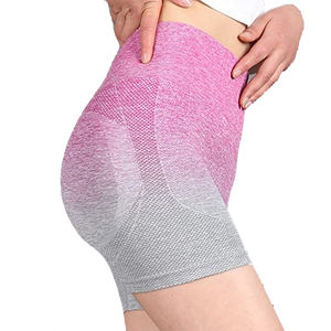 กางเกงขาสั้นออกกำลังกายเอวสูงไร้ตะเข็บสำหรับผู้หญิง ช่วยกระชับหน้าท้อง ยกกระชับสะโพก เหมาะสำหรับปั่นจักรยาน วิ่ง และฟิตเนส - Product Image 3