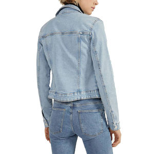 Vente en gros de vestes pour femmes veste en jean décontractée à manches longues pour femmes à bas prix respirant chaud élégant personnalisé - Product Image 5