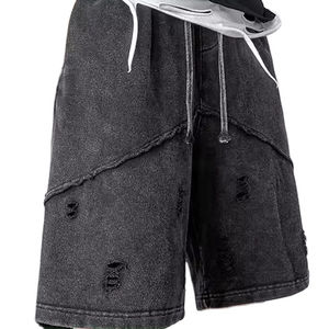 2024 personnalisé hommes surdimensionné Streetwear Oem déchiré en détresse broderie coton Shorts pour hommes - Product Image 1