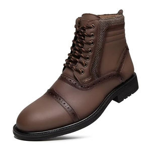 Chaussures en cuir légères anti-glissantes à lacets avec fermeture Chaussures en cuir imperméables avec nouveau design sur mesure - Product Image 1
