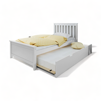 Lit superposé moderne en bois massif pour enfants avec lit gigogne, idéal pour chambre à coucher, ferme, villa et appartement