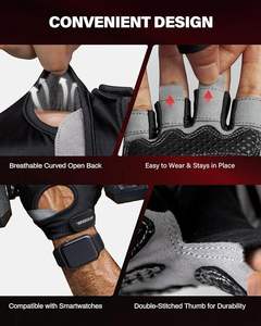 Unisex Premium Quality Half Finger Fitness <b>Gloves</b> Quick Dry Leather Customized Logo Printing Excellent Grip <b>Gloves</b> <b>Gloves</b> - Product Image 4