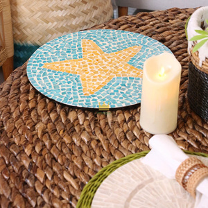 Customize Natural Crafts <b>Round</b> Insulated Freshwater Mother of Pearl Shell <b>Placemat</b> for Dinning Cheap Price - Product Image 5