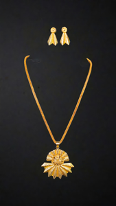 Juego de pendientes de collar de la mejor calidad con collar de diseño premium chapado en oro de 22 quilates, juego de pendientes para mujer, joyería - Product Image 3