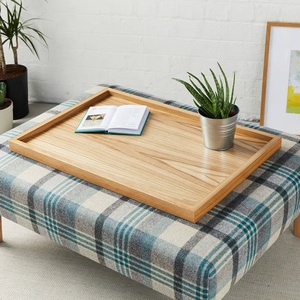 Plateau de service en bois de manguier de haute qualité fait à la main avec poignées pour achat en gros - Product Image 3