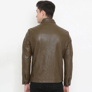 Chaqueta de cuero de la mejor calidad con precio al por mayor, chaqueta de cuero personalizada con bordado, chaqueta de invierno de diseñador OEM informal al por mayor - Product Image 2