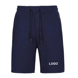 Pantalones cortos de correr para gimnasio estilo callejero para hombre, lienzo de la mejor calidad, cintura media, encaje, logotipo personalizado, patrón sólido, teñido liso, servicio OEM - Product Image 1