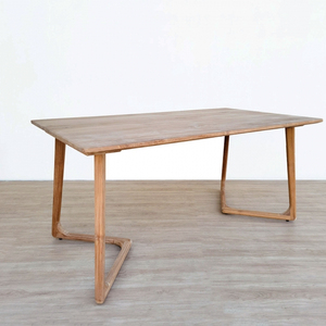 Ensemble de 6 tables à manger en bois massif au design moderne nordique pour bar à la maison Tables en bois de style restaurant fabriqué en Indonésie - Product Image 5