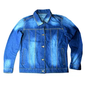 Denim Jacket Men's Pocket Trend Matching Handsome Top Large Size Lapel Casual 100% Pure Denim Jackets