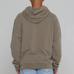 Sudadera con Capucha para Hombre, 100% Algodón, Gruesa, de Felpa Francesa, de Alta Calidad, Lisa, Corte Regular, Estilo Urbano, con Logotipo Personalizado, para Invierno - Product Image 3