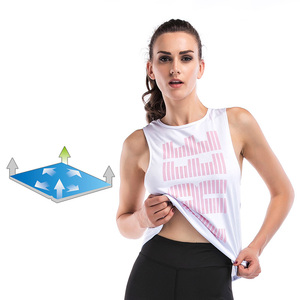 เสื้อกล้ามครอปเซ็กซี่สำหรับผู้หญิงเสื้อกล้ามผ้าฝ้ายสีขาวสำหรับใส่เล่นโยคะฟิตเนสคอทรงหลวมลำลองสำหรับเล่นกีฬายิม - Product Image 6