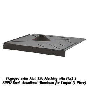 Pegasus Solar – Fixation de tuiles plates avec poteau et bouchon EPDM – Aluminium anodisé pour abri de voiture (1 pièce) - Product Image 2
