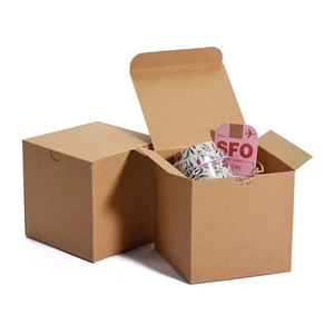 Caja de papel Kraft cuadrada, caja de embalaje de varios tamaños, cajas de embalaje para galletas de jabón de caramelo Diy, suministros para fiesta de boda y cumpleaños - Product Image 5