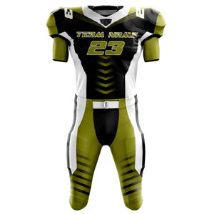 Ensembles de maillots de football américain de haute qualité, sublimation, tissu 100% polyester, antibactérien, séchage rapide, service OEM - Product Image 2