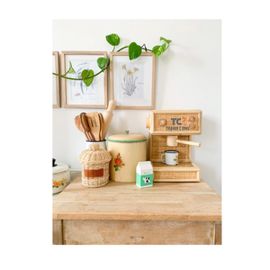 Haute qualité petit Barista enfants Machine à café jouet Mobile rotin meubles Vietnam approvisionnement en gros pour 2-4 & 5-7 ans - Product Image 3