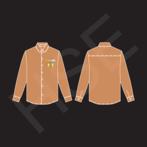 Camisa de Vestir de Algodón Multicolor para Hombre y Mujer con Bordado en el Pecho - Product Image 4